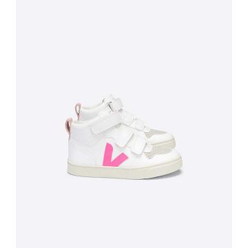 White/Pink Kids' Veja V-10 MID CWL Shoes | AU 798XYU